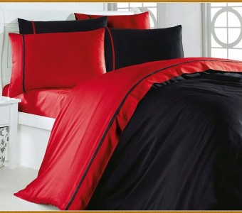 Комплект постельного белья  "First  Choice" Kırmızı & Siyah S 71